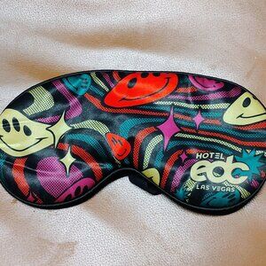 EDC Las Vegas Eye Cover Sleep Trippy Happy Faces Electric Daisy Carnival Hotel